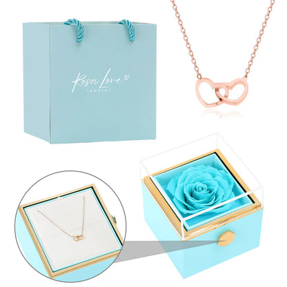 Coffret Rose Éternelle   Collier Gravé